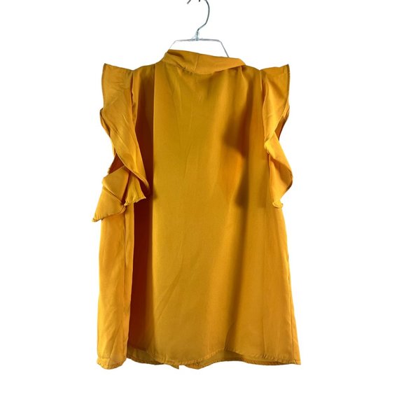 Ups & Downs Women's Mustard Sleeveless Blouse - Picture 2 of 6